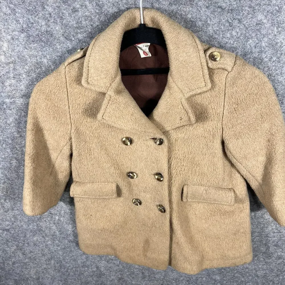 Vintage St. Michael Wool Blend‎ 1940’s Child’s Coat, Age 4 Or 40 Inch Height USA